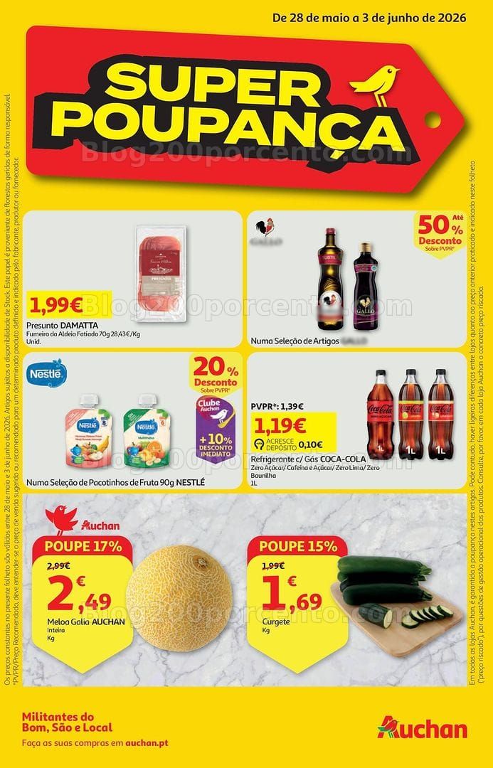 Antevisão Folheto AUCHAN Super Poupança Promoções de 28 maio a 3 junho
