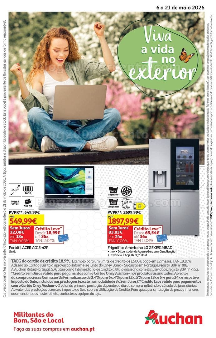 Antevisão Folheto AUCHAN Tecnologia Promoções de 6 a 21 maio