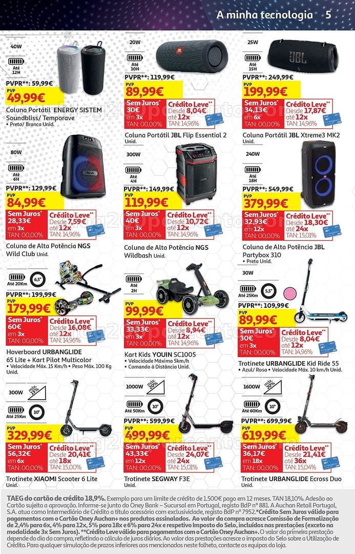 Antevisão Folheto AUCHAN Tecnologia Promoções de 22 maio a 1 junho