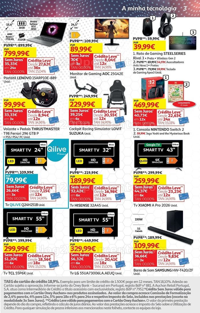 Antevisão Folheto AUCHAN Tecnologia Promoções de 22 maio a 1 junho