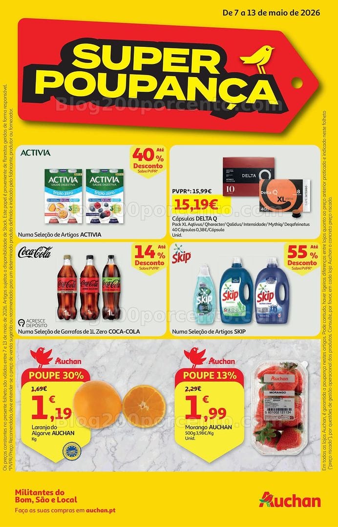 Antevisão Folheto AUCHAN Super Poupança Promoções de 7 a 13 maio