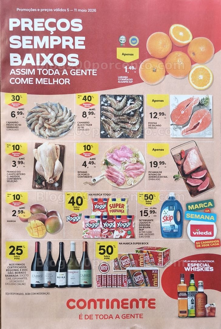 Antevisão Folheto CONTINENTE Promoções de 5 a 11 maio