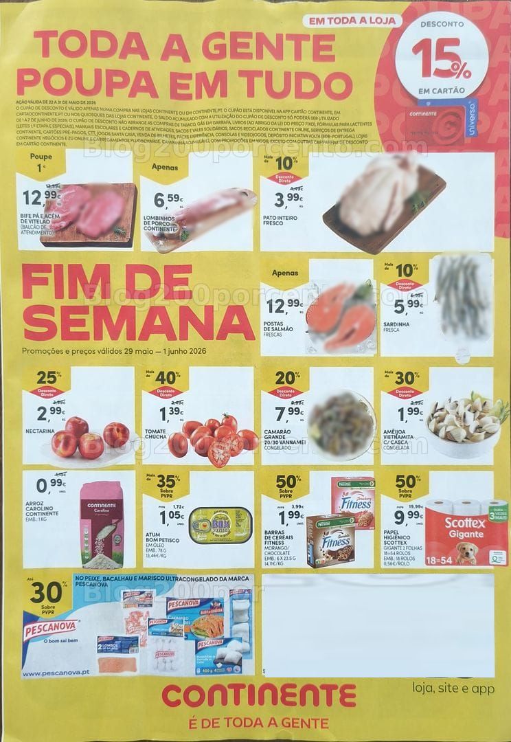 Antevisão Folheto CONTINENTE Promoções Fim de Semana - 29 maio a 1 junho