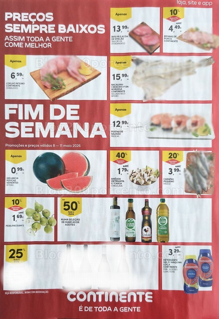 Antevisão Folheto CONTINENTE Promoções Fim de Semana - 8 a 11 maio