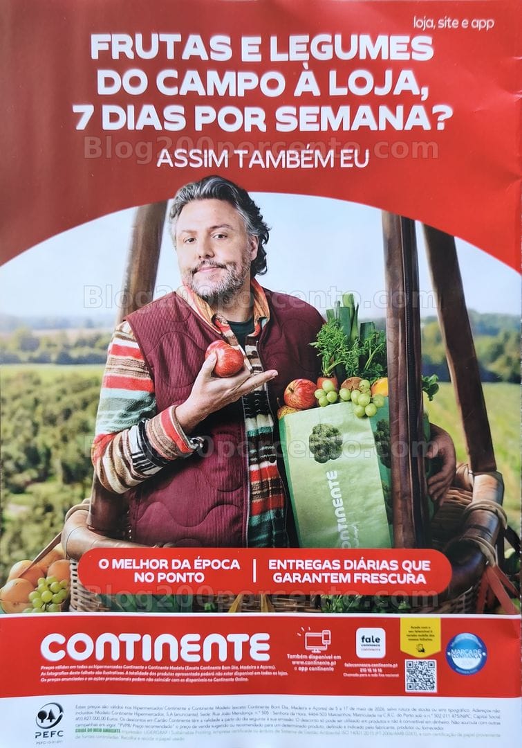 Antevisão Folheto CONTINENTE Especial Frescura de Portugal Promoções de 5 a 17 maio