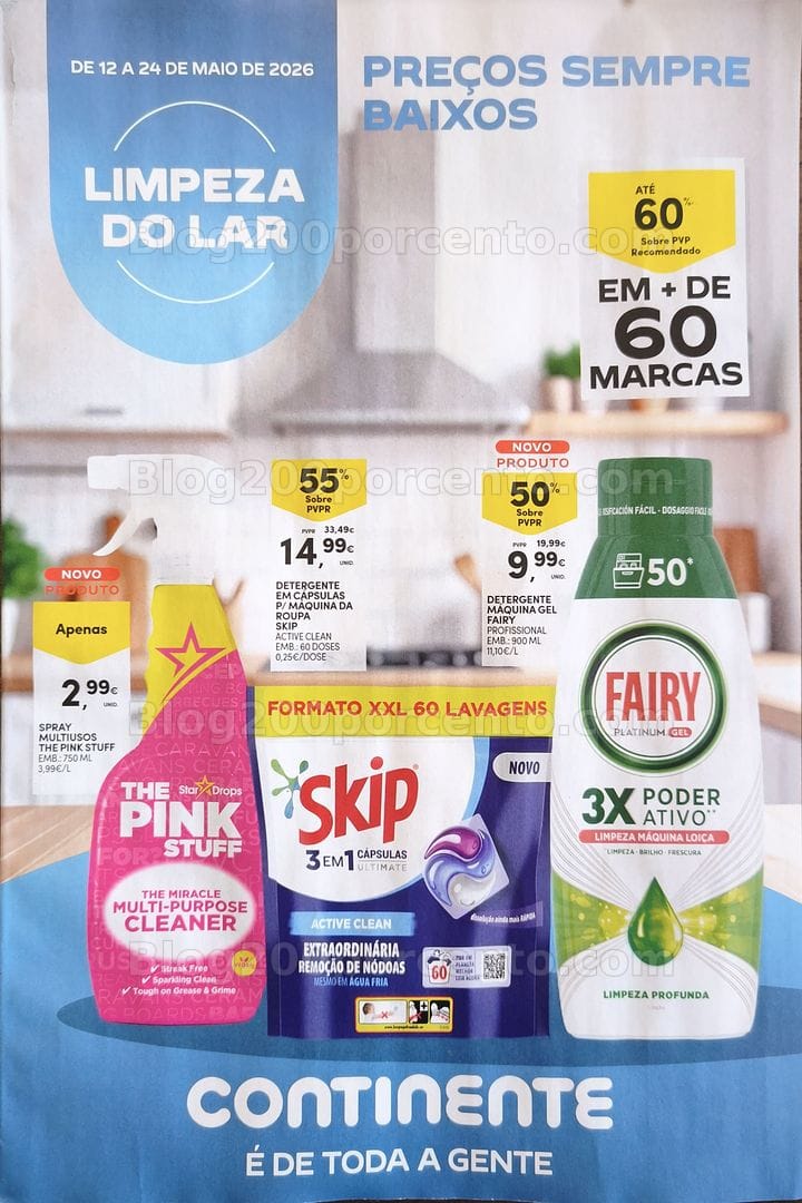 Antevisão Folheto CONTINENTE Especial Limpeza do Lar Promoções de 12 a 24 maio