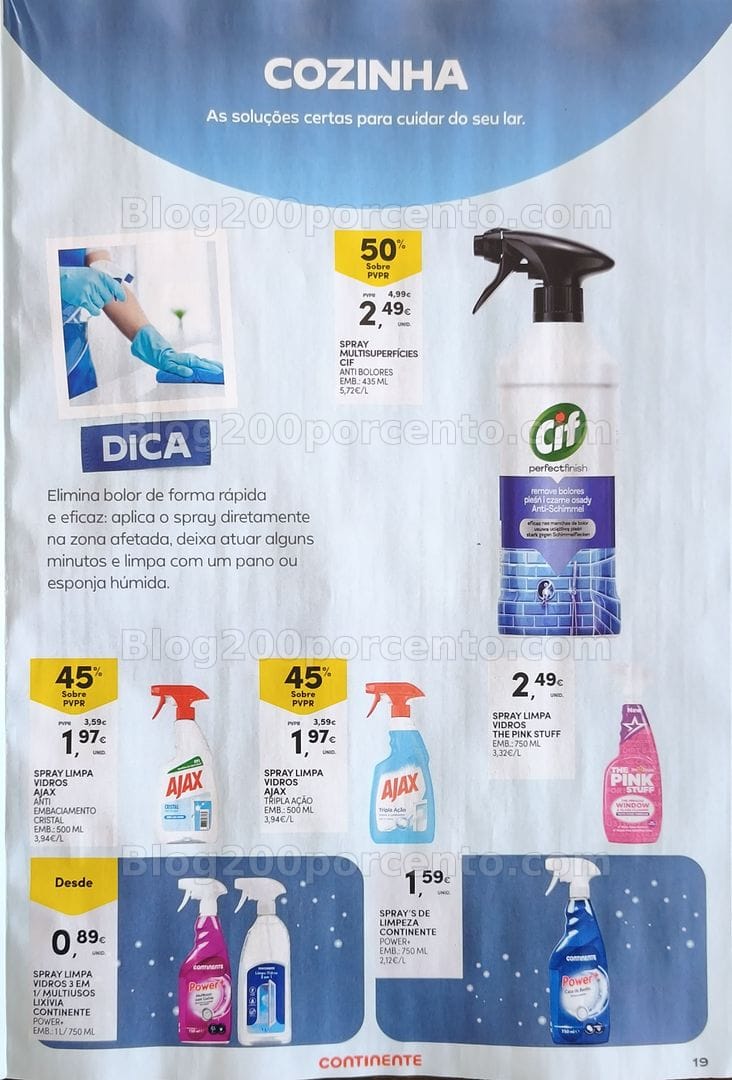 Antevisão Folheto CONTINENTE Especial Limpeza do Lar Promoções de 12 a 24 maio