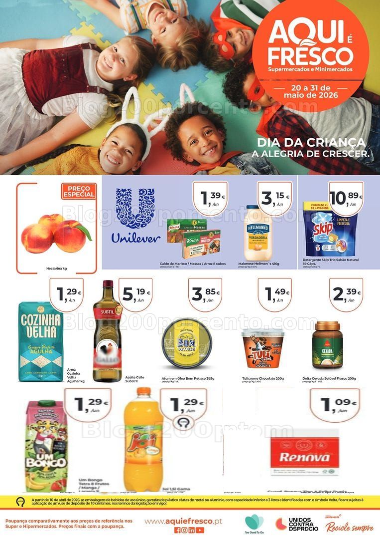 Antevisão Folheto AQUI É FRESCO Promoções de 20 a 31 maio