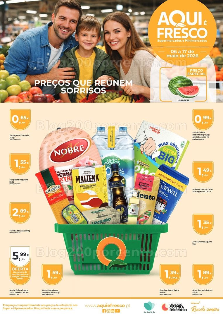 Antevisão Folheto AQUI É FRESCO Promoções de 6 a 17 maio