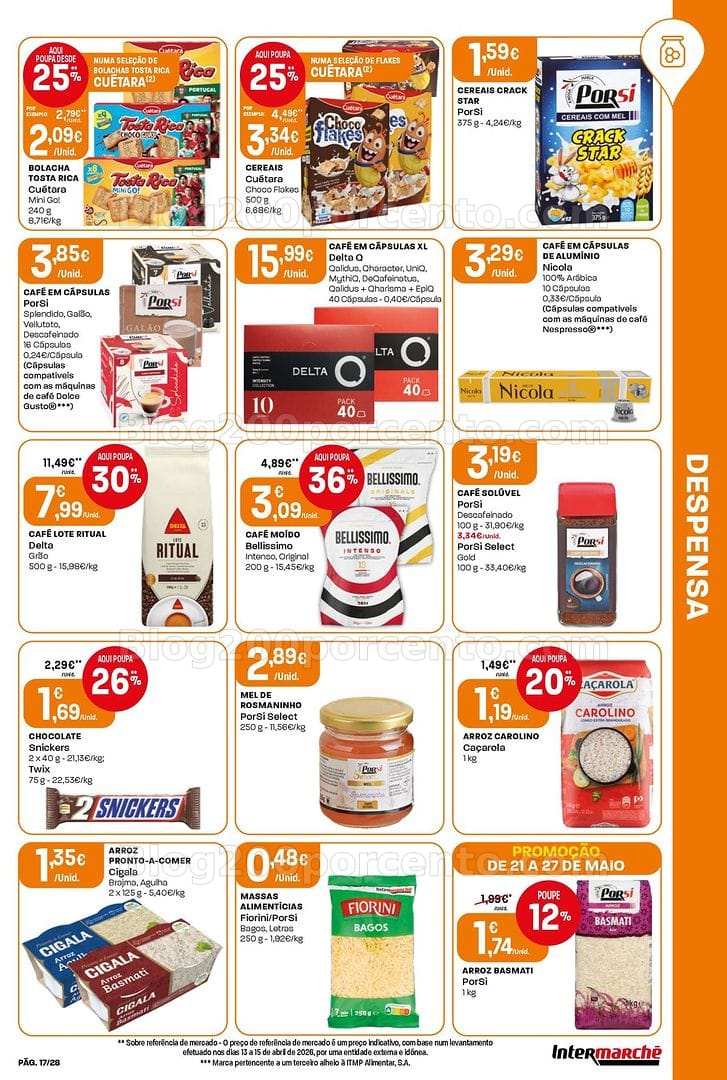 Antevisão Folheto INTERMARCHÉ Contact Promoções de 21 a 27 maio