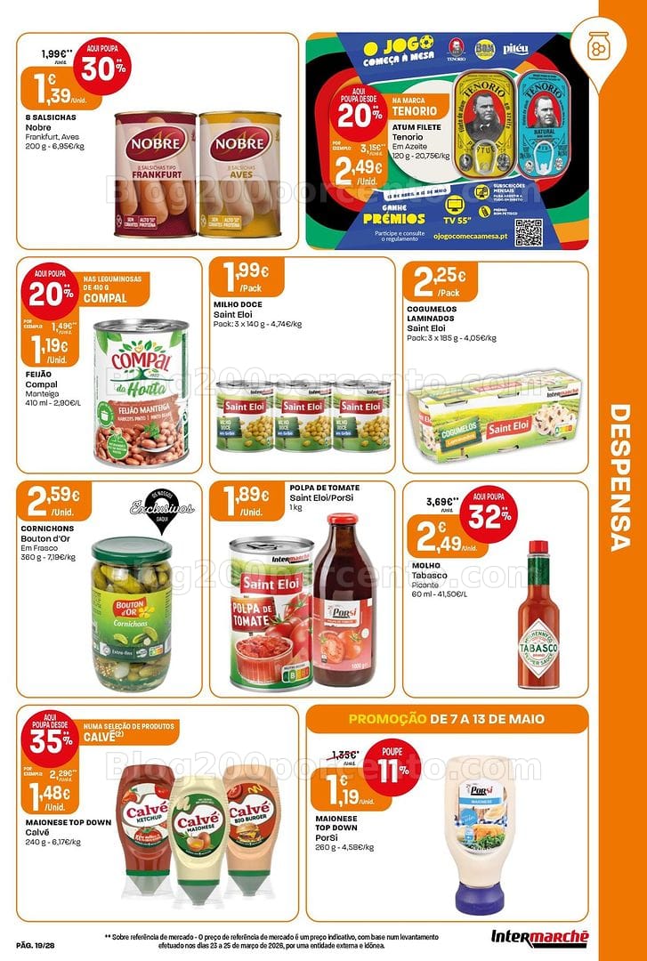 Antevisão Folheto INTERMARCHÉ Contact Promoções de 7 a 13 maio
