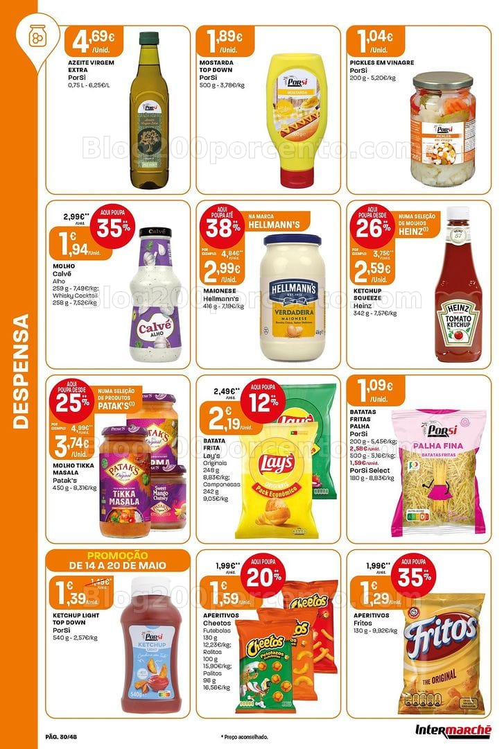 Antevisão Folheto INTERMARCHÉ Super Promoções de 14 a 20 maio