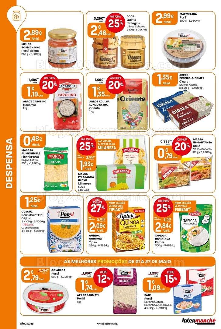 Antevisão Folheto INTERMARCHÉ Super Promoções de 21 a 27 maio