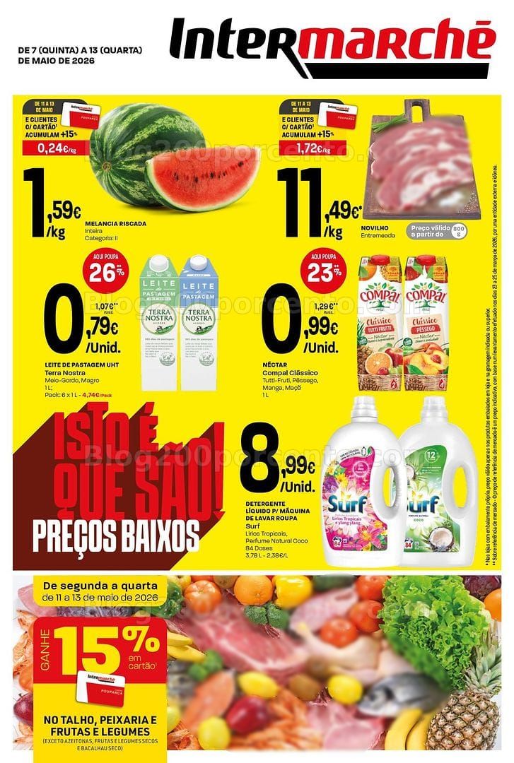 Antevisão Folheto INTERMARCHÉ Super Promoções de 7 a 13 maio