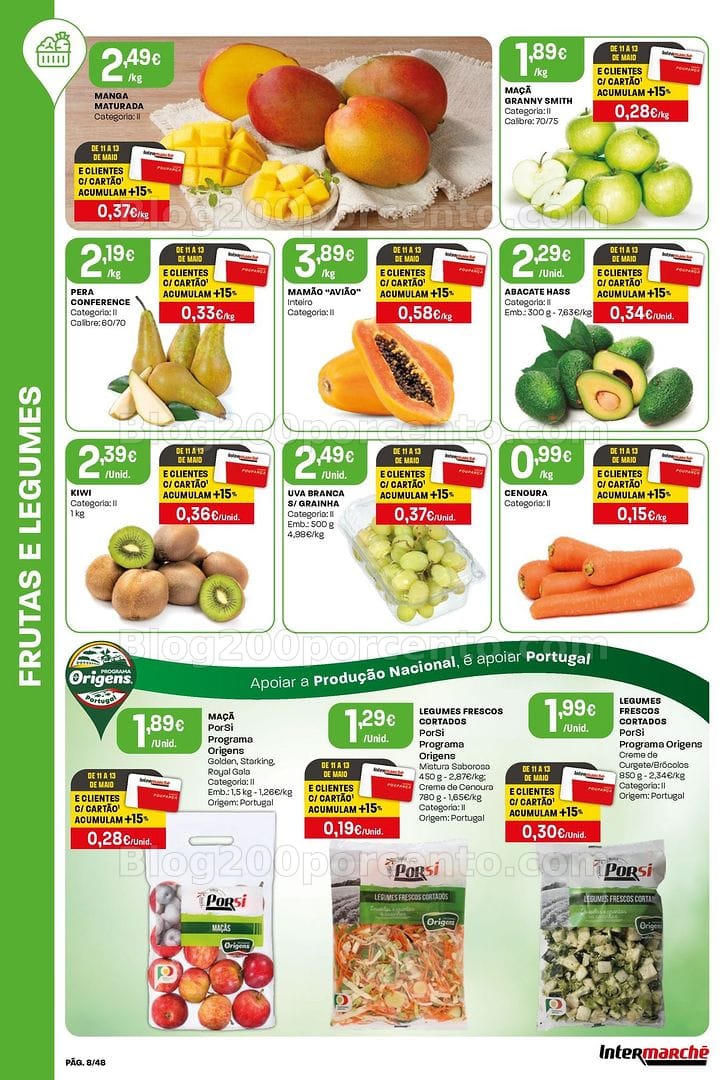 Antevisão Folheto INTERMARCHÉ Frescos Promoções de 7 a 13 maio