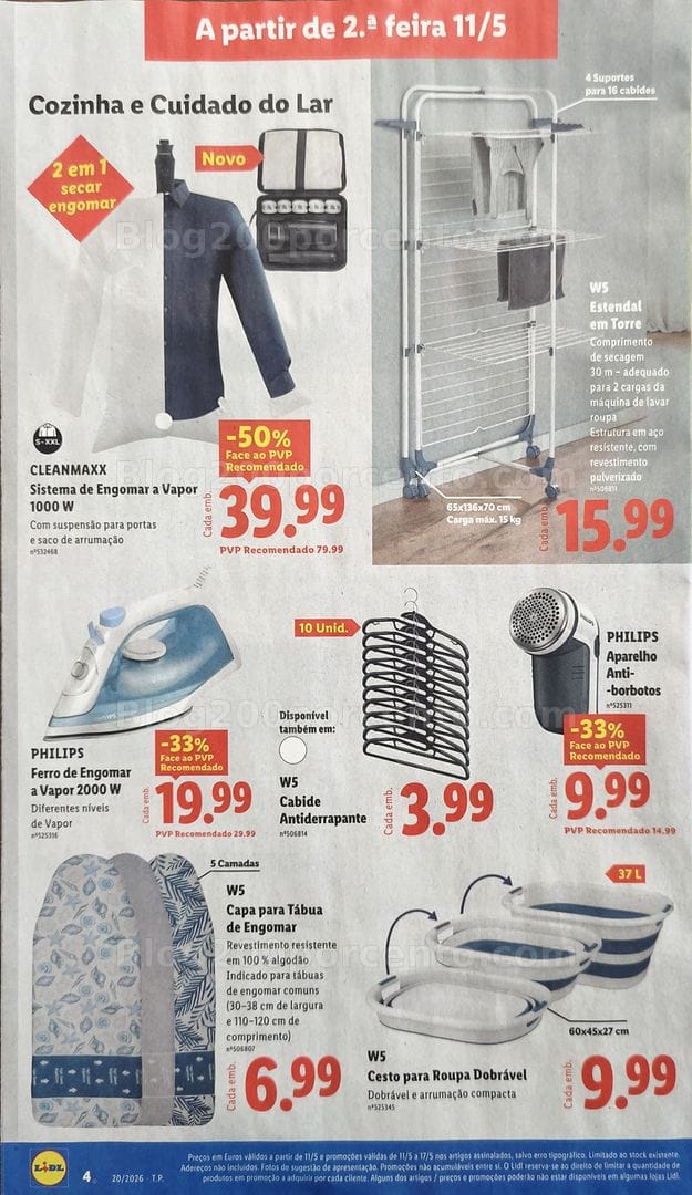 Antevisão Folheto LIDL Bazar Promoções de 11 a 21 maio