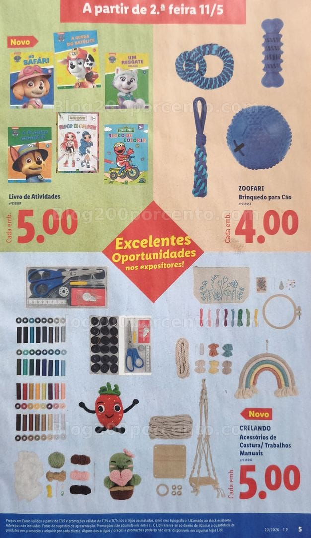 Antevisão Folheto LIDL Bazar Promoções de 11 a 21 maio