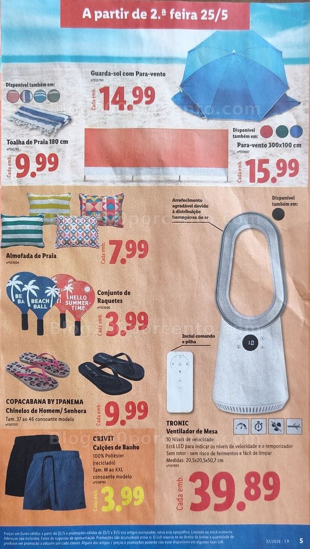 Antevisão Folheto LIDL Bazar Promoções de 25 maio a 4 junho