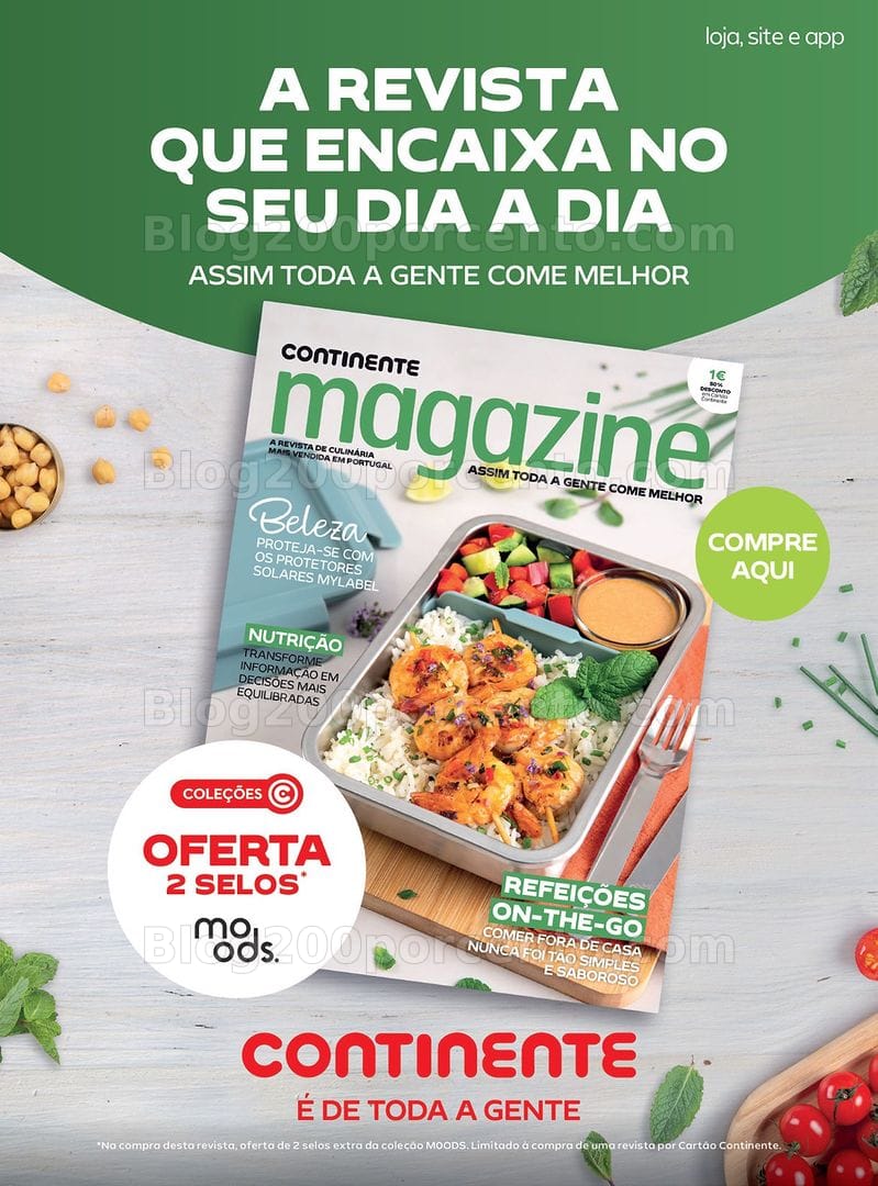 Antevisão Revista CONTINENTE Magazine Maio a Agosto - Vales de Desconto