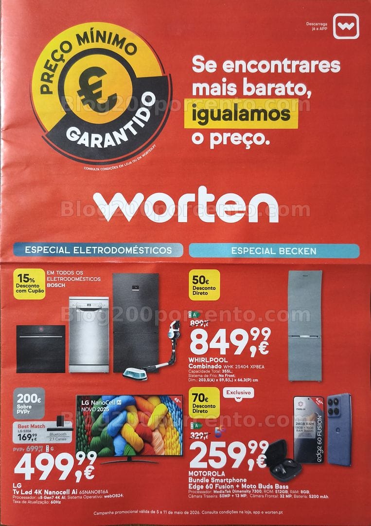 Antevisão Folheto WORTEN Promoções de 5 a 11 maio