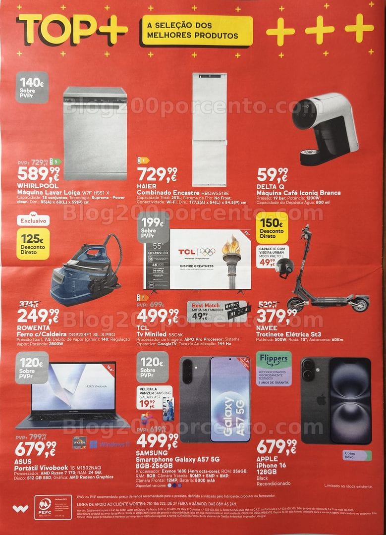 Antevisão Folheto WORTEN Promoções de 5 a 11 maio