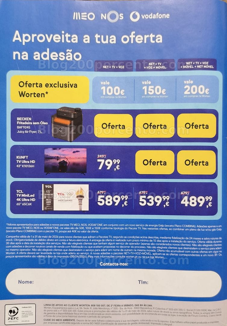 Antevisão Folheto WORTEN Mobile Promoções até 31 maio