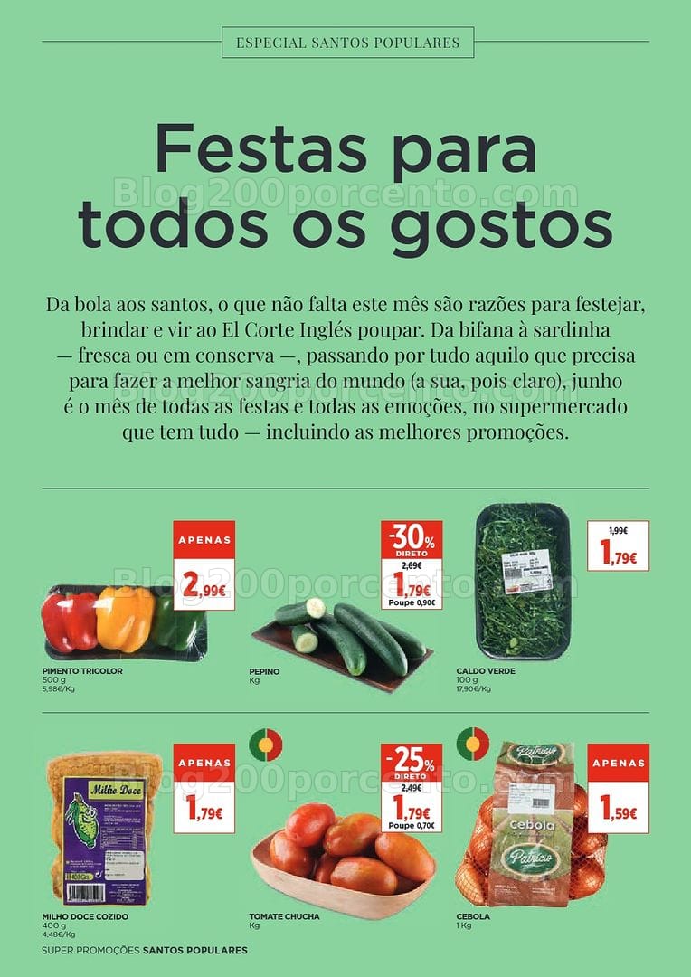 Antevisão Folheto EL CORTE INGLÉS Promoções de 5 a 25 junho