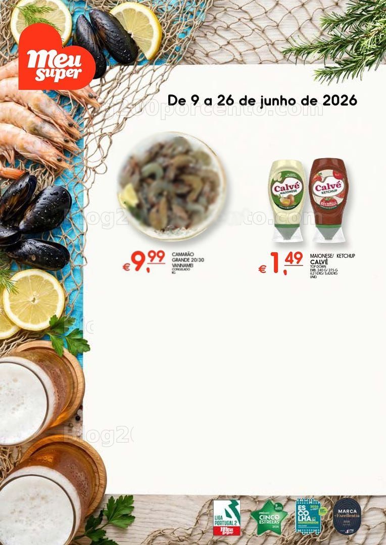 Antevisão Folheto MEU SUPER Especial Mariscos Promoções de 9 a 26 junho