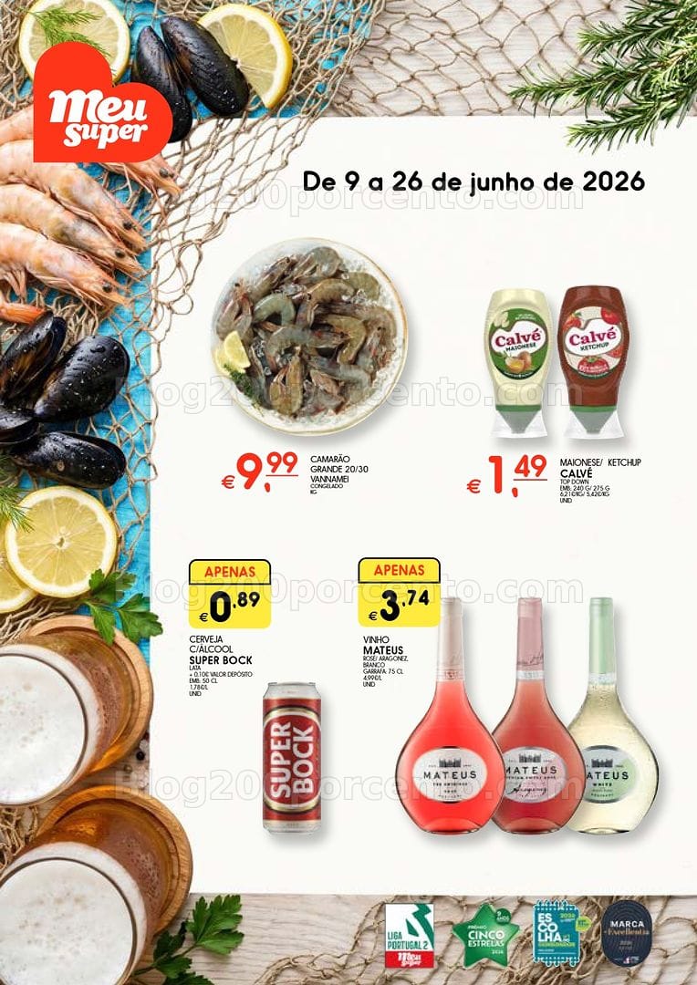 Antevisão Folheto MEU SUPER Especial Mariscos Promoções de 9 a 26 junho