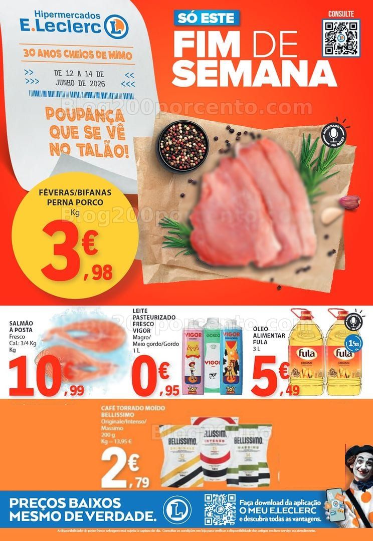 Antevisão Folheto E-LECLERC Promoções Fim de Semana - 12 a 14 junho