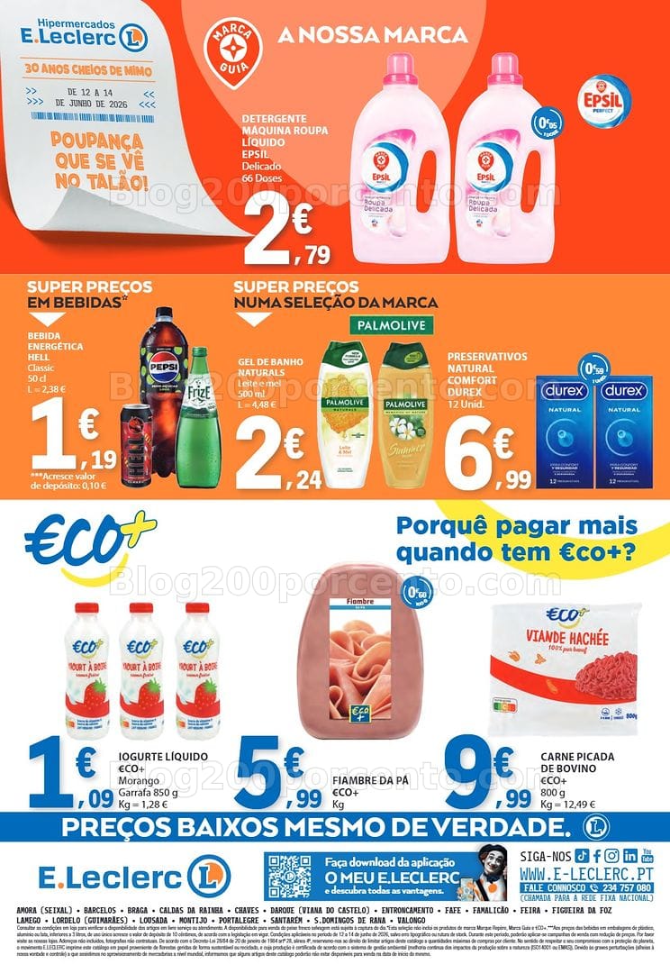 Antevisão Folheto E-LECLERC Promoções Fim de Semana - 12 a 14 junho