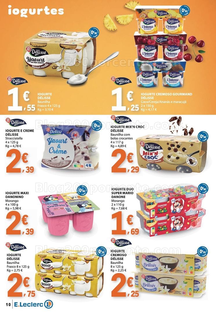 Antevisão Folheto E-LECLERC Bebidas, Gelados e Iogurtes Promoções de 16 a 28 junho
