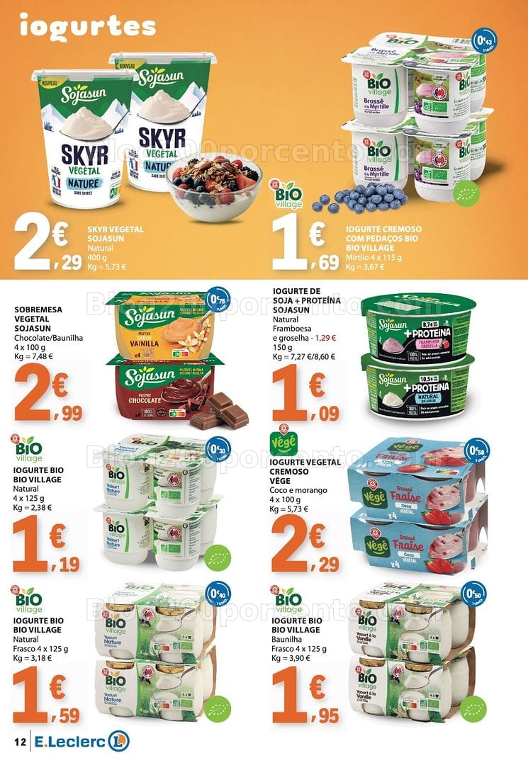 Antevisão Folheto E-LECLERC Bebidas, Gelados e Iogurtes Promoções de 16 a 28 junho