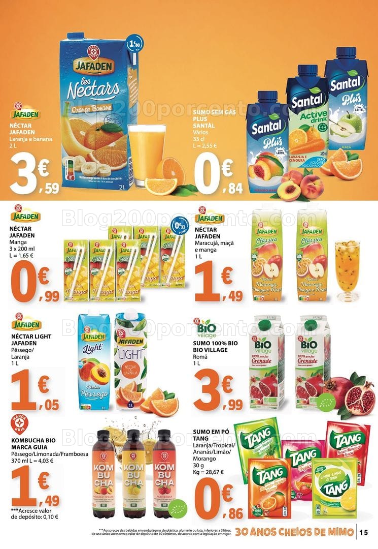 Antevisão Folheto E-LECLERC Bebidas, Gelados e Iogurtes Promoções de 16 a 28 junho