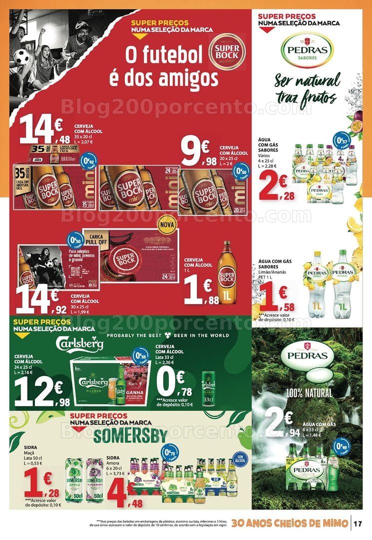 Antevisão Folheto E-LECLERC Bebidas, Gelados e Iogurtes Promoções de 16 a 28 junho