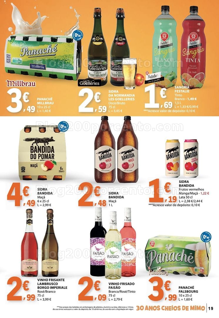 Antevisão Folheto E-LECLERC Bebidas, Gelados e Iogurtes Promoções de 16 a 28 junho