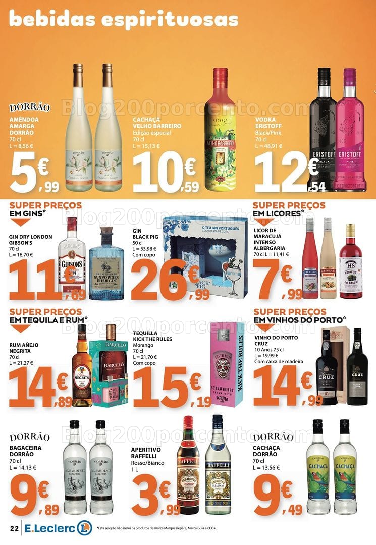 Antevisão Folheto E-LECLERC Bebidas, Gelados e Iogurtes Promoções de 16 a 28 junho