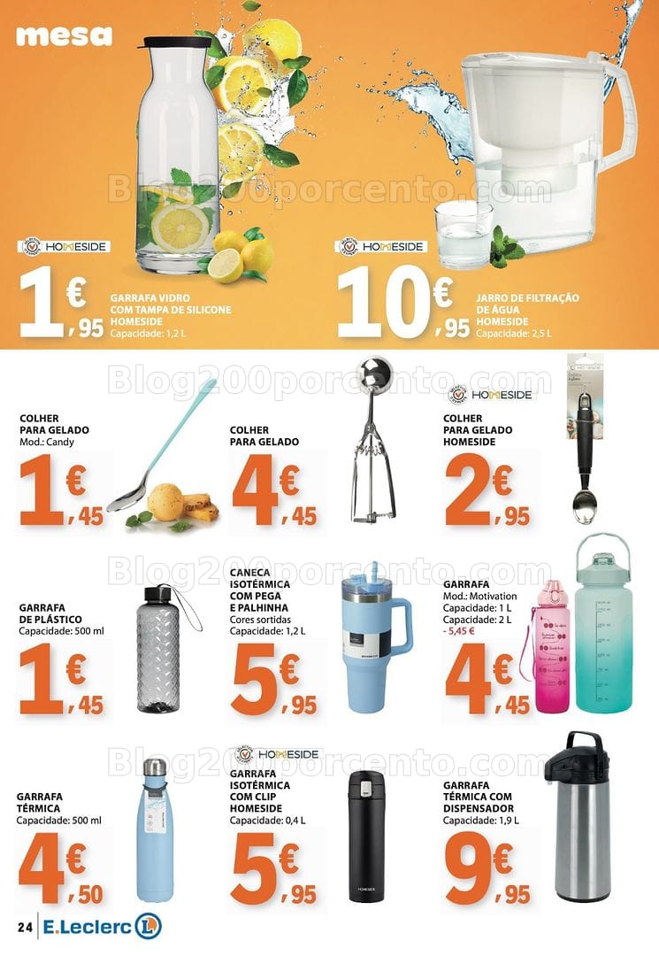 Antevisão Folheto E-LECLERC Bebidas, Gelados e Iogurtes Promoções de 16 a 28 junho