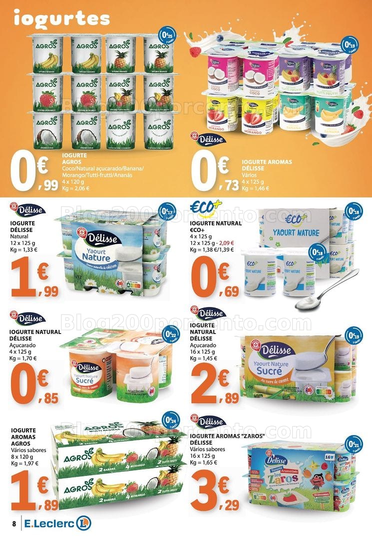 Antevisão Folheto E-LECLERC Bebidas, Gelados e Iogurtes Promoções de 16 a 28 junho