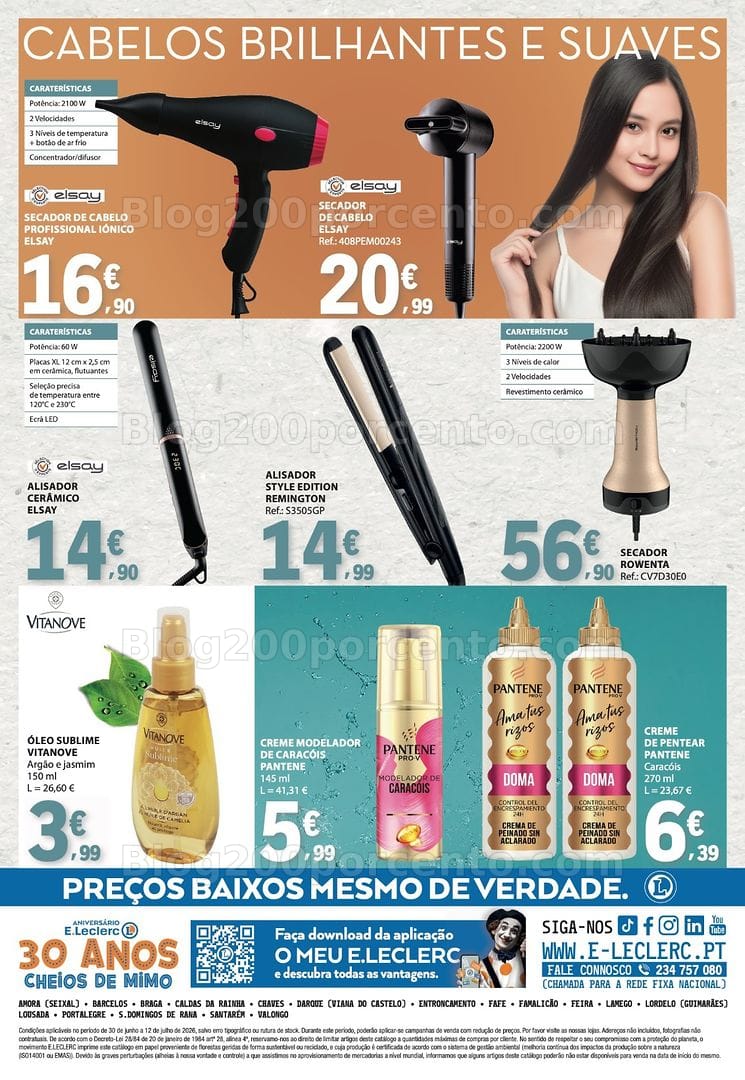 Antevisão Folheto E-LECLERC Beleza Promoções de 30 junho a 12 julho