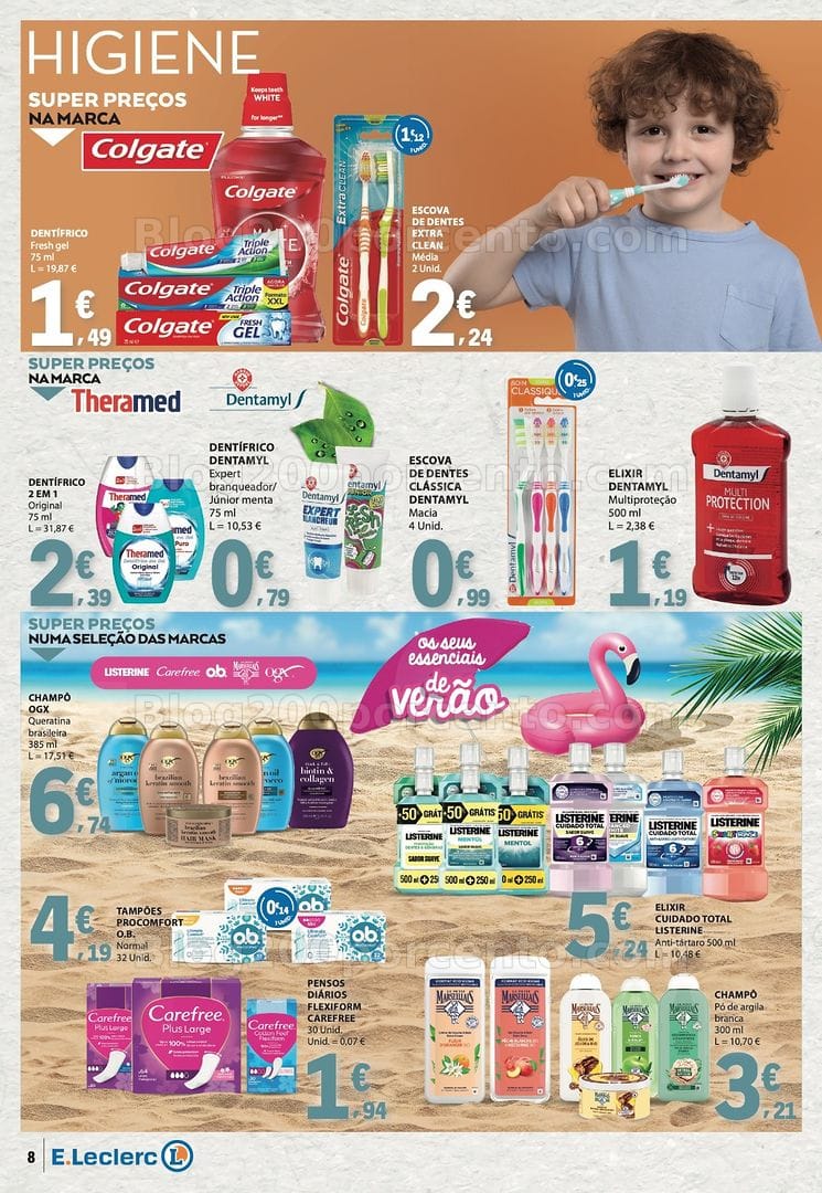 Antevisão Folheto E-LECLERC Beleza Promoções de 30 junho a 12 julho