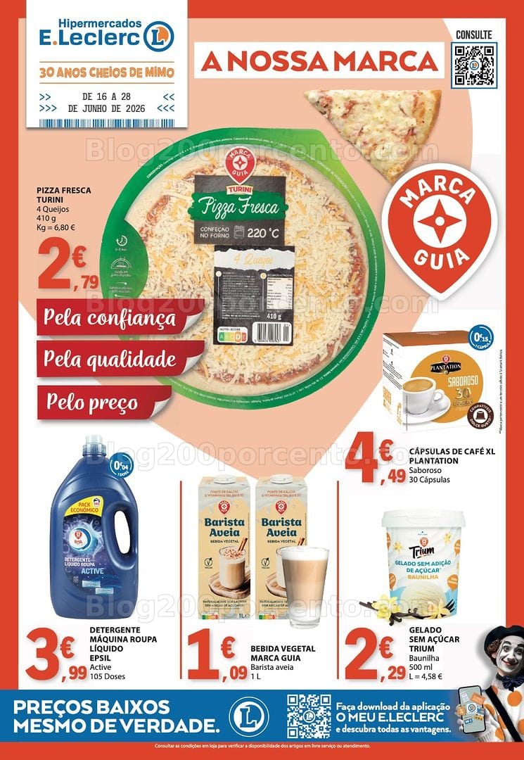 Antevisão Folheto E-LECLERC Especial Nossas Marcas Promoções de 16 a 28 junho