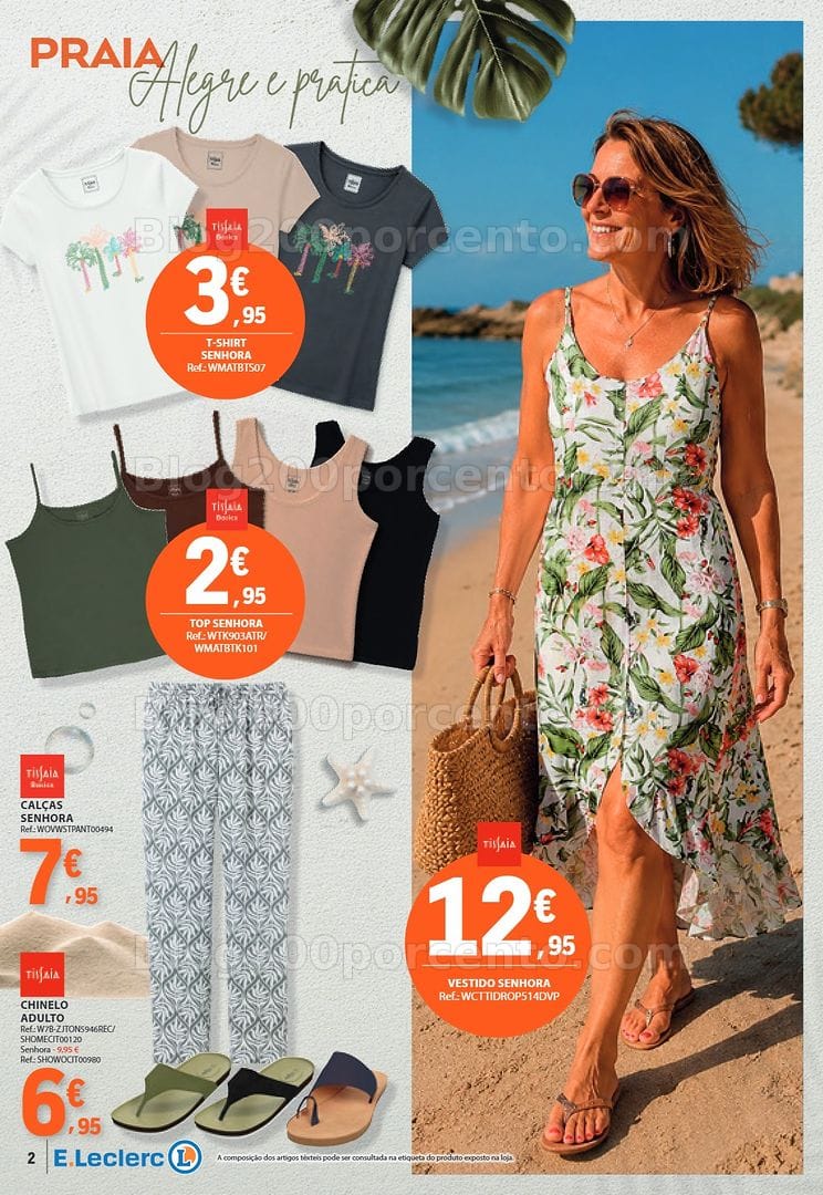 Antevisão Folheto E-LECLERC Especial Praia Promoções de 9 a 28 junho