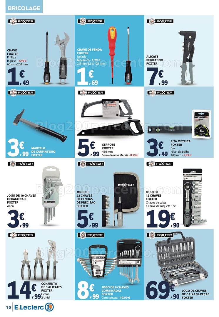 Antevisão Folheto E-LECLERC Bazar Limpeza e Bricolage Promoções de 9 a 21 junho