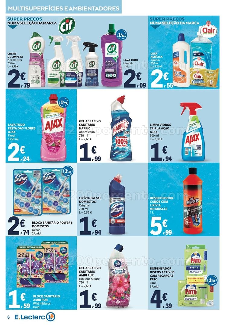 Antevisão Folheto E-LECLERC Bazar Limpeza e Bricolage Promoções de 9 a 21 junho