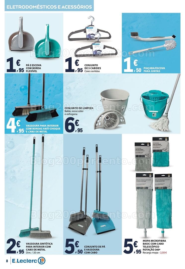 Antevisão Folheto E-LECLERC Bazar Limpeza e Bricolage Promoções de 9 a 21 junho