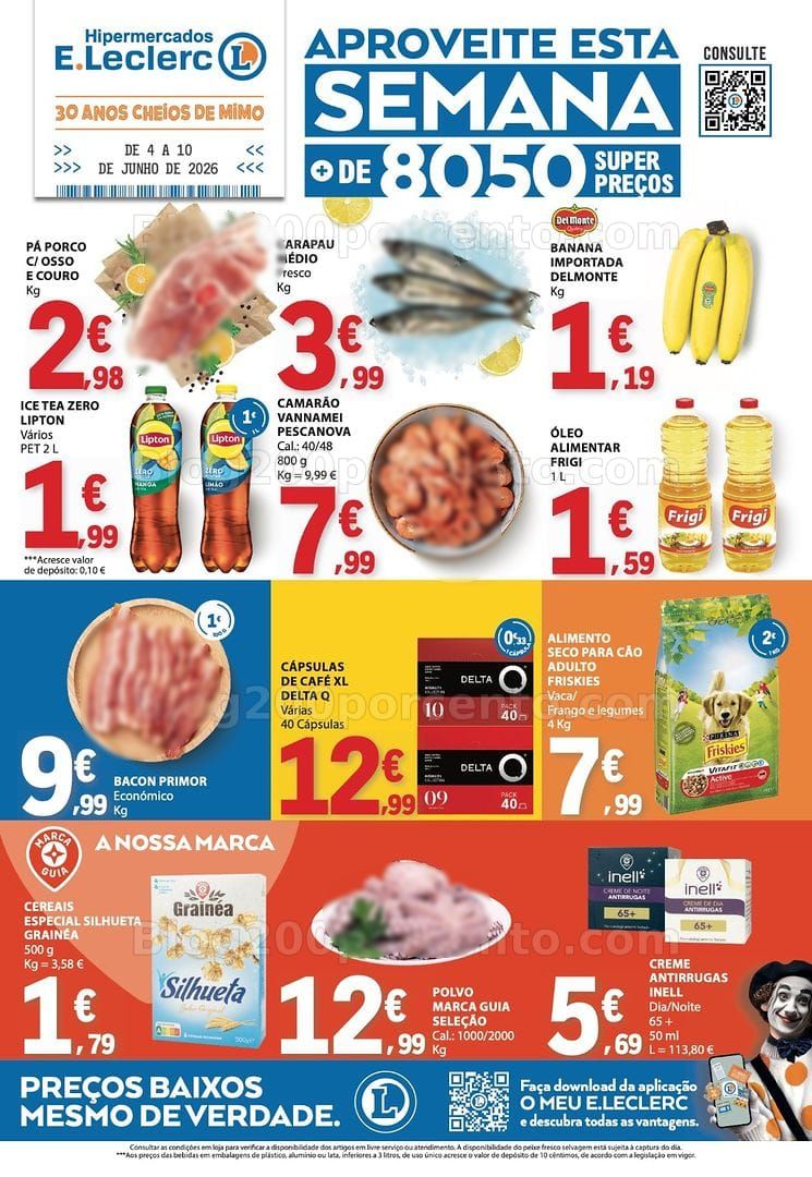 Antevisão Folheto E-LECLERC Promoções de 4 a 10 junho