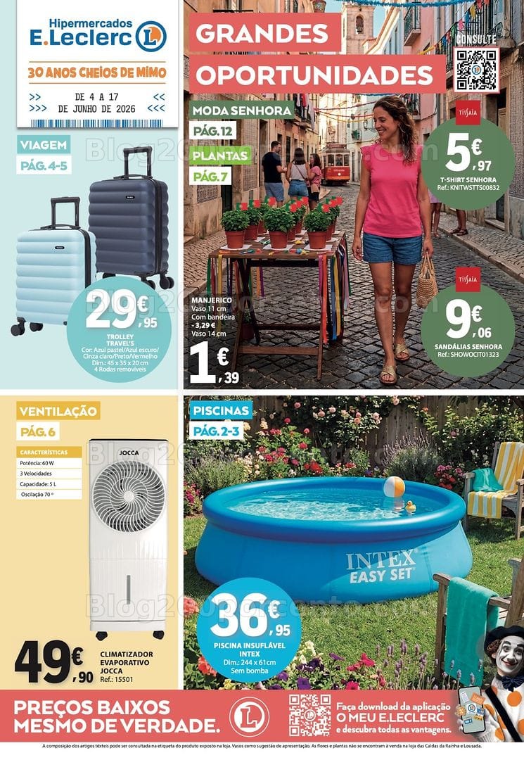 Antevisão Folheto E-LECLERC Bazar Grandes Oportunidades Promoções de 4 a 17 junho