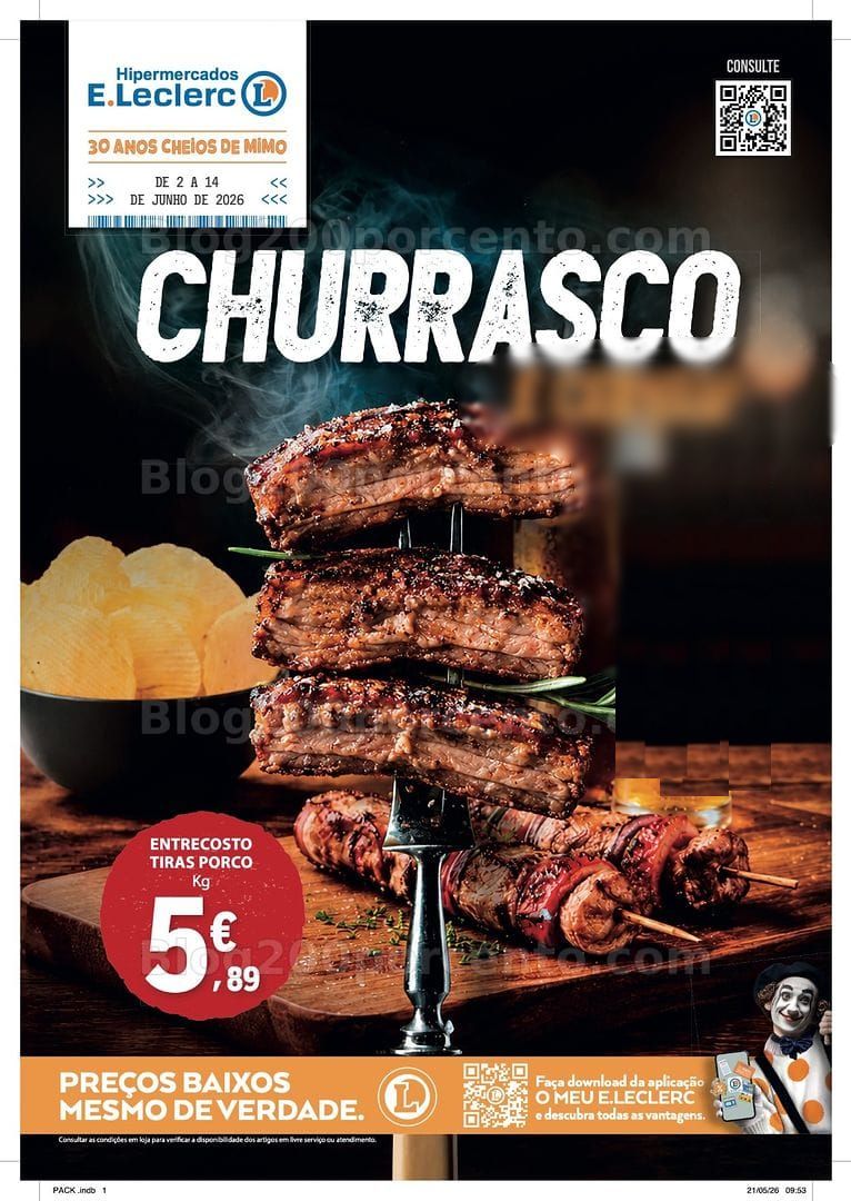 Antevisão Folheto E-LECLERC Especial Churrascos Promoções de 2 a 14 junho