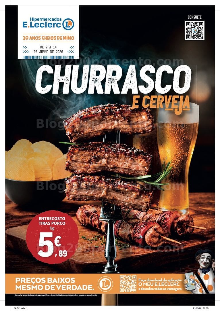 Antevisão Folheto E-LECLERC Especial Churrascos Promoções de 2 a 14 junho